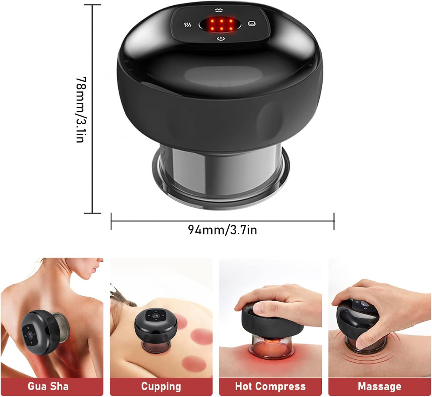 12 Level Massage RelaxaCup (BLACK)